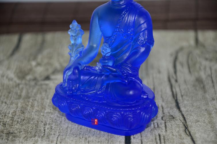 密宗琉璃药师佛礼品 广州琉璃佛像工厂 琉璃厂家直销 摆件